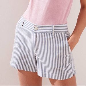 NWT Loft Striped Shorts in Shadow Lake